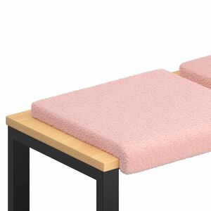 vidaXL Vank&uacute;&scaron; na lavičku 4 ks Sherpa l&aacute;tka Ružov&aacute; Hĺbka 35 cm