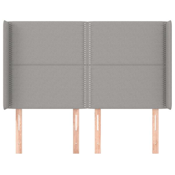 vidaXL Čelo postele so z&aacute;hybmi bledosiv&eacute; 147x16x118/128 cm l&aacute;tka