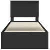 vidaXL R&aacute;m postele so z&aacute;suvkou Čierna 75 x 190 cm Inžinierske drevo