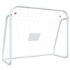 vidaXL Futbalov&aacute; br&aacute;nka so sieťou biela 125x96x60 cm oceľ a polyester