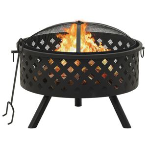 vidaXL Prenosn&eacute; ohnisko s kut&aacute;čom 68 cm XXL oceľ