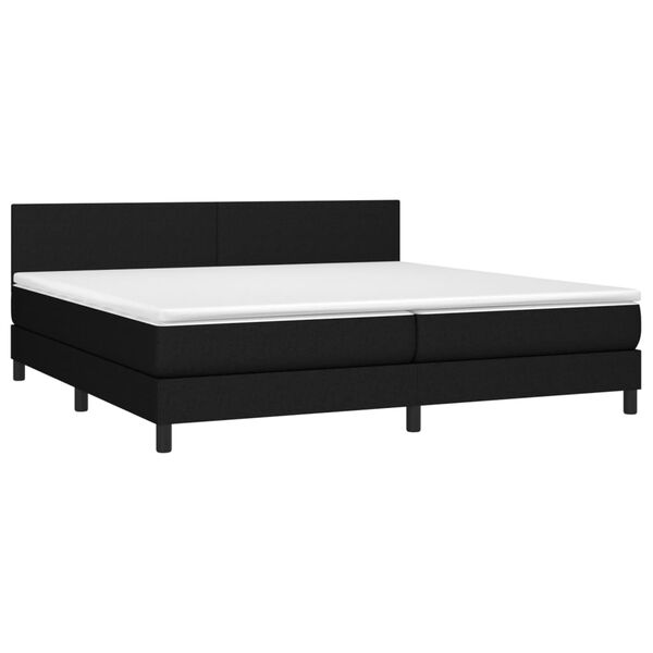 vidaXL Boxspring posteľ s matracom čierna 200x200 cm l&aacute;tka