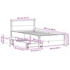 vidaXL Posteľ bez matraca voskovo hned&aacute; 90x200 cm mas&iacute;vna borovica