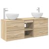 vidaXL Set kabinetov do k&uacute;peľne 3 ks Dub sonoma 49,5 x 41 x 64,5 cm