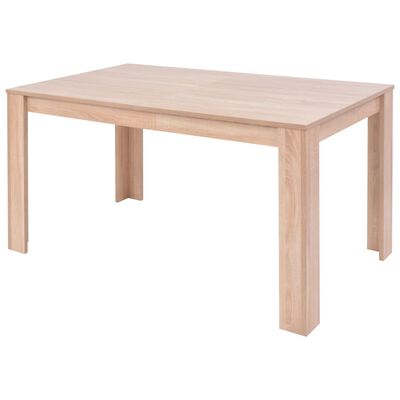 vidaXL Jedálenský stôl+stoličky 5 ks, umelá koža, dubové drevo, čierne