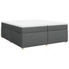 vidaXL Boxspring posteľ s matracom tmavosivá 200x200 cm látka