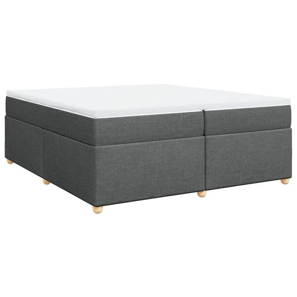 vidaXL Boxspring posteľ s matracom tmavosivá 200x200 cm látka