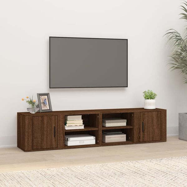 vidaXL TV skrinky 2 ks hned&yacute; dub 80x31,5x36 cm spracovan&eacute; drevo