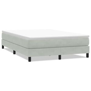 vidaXL Posteľn&yacute; r&aacute;m boxsping bez matracom bledosiv&yacute; 160x210 cm zamat
