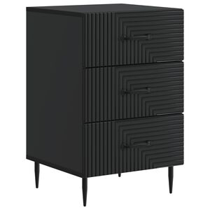 vidaXL Nočn&yacute; stol&iacute;k Čierna 43 x 41 x 66,5 cm Kompozitn&eacute; drevo