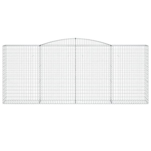 vidaXL Obl&uacute;kov&eacute; gabi&oacute;nov&eacute; ko&scaron;e 7ks 400x50x160/180cm pozinkovan&eacute; železo