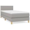 vidaXL Boxspring posteľ s matracom bledosivý 100x200 cm látka