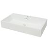vidaXL Um&yacute;vadlo s otvorom na bat&eacute;riu, keramika, biele 76x42,5x14,5 cm