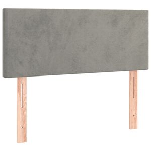 vidaXL Čelo postele bledosiv&eacute; 90x5x78/88 cm zamat