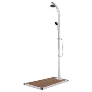 vidaXL Z&aacute;hradn&aacute; sprcha s hned&yacute;m podstavcom 220 cm hlin&iacute;k