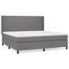 vidaXL Boxspring posteľ s matracom tmavosiv&aacute; 200x200 cm l&aacute;tka