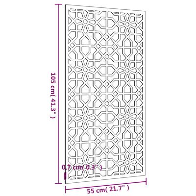 vidaXL Záhradná dekorácia 105x55 cm, cortenová oceľ, maurský dizajn