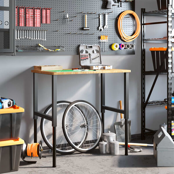 vidaXL Pracovný stôl bledohnedý 100x60x(71,5-98)cm dub. masív obdĺžnik