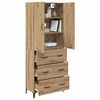 vidaXL Highboard Remeseln&yacute; dub 69,5 x 34 x 180 cm Kompozitn&eacute; drevo