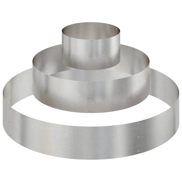 vidaXL Záhradný kvetináč Strieborná 120 x 120 x 20 cm Nerezová oceľ