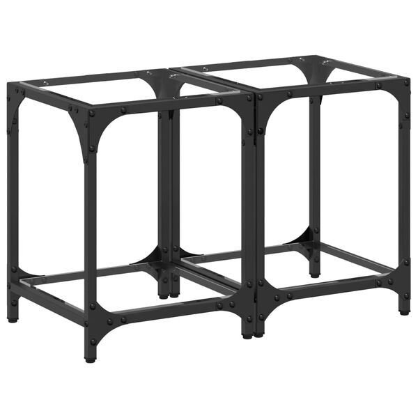 vidaXL Konferenčn&eacute; stol&iacute;ky priehľ. sklenen&aacute; doska 2 ks 30x30x40cm oceľ