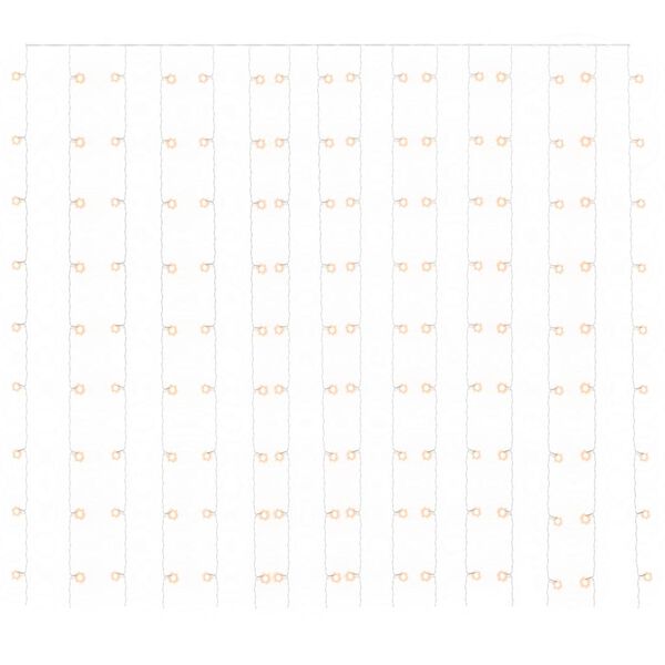 vidaXL LED sveteln&yacute; z&aacute;ves 3x3 m 300 LED tepl&yacute; biely 8 funkci&iacute;