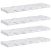 vidaXL Stenn&aacute; polica 4 ks Biely mramor 80 x 23,5 x 3,8 cm