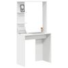 vidaXL St&ocirc;l s poličkou Biela 78,5 x 37 x 154,5 cm Kompozitn&eacute; drevo