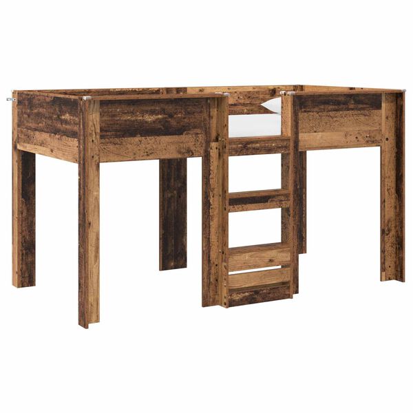 vidaXL Poschodov&aacute; posteľ pre deti s matracmi Star&eacute; drevo 100 x 200 cm