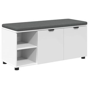 vidaXL Predsieňov&aacute; lavica s vank&uacute;&scaron;om Biela 100 x 38 x 46 cm