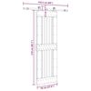 vidaXL Posuvné dvere so sadou kovania 70x210 cm borovicový masív