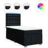 vidaXL Posteľn&yacute; r&aacute;m boxspring s matracom čierny 80x200 cm l&aacute;tka