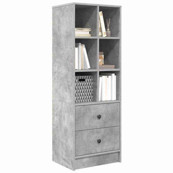 vidaXL Highboard so zásuvkou Betónová šedá 45,5 x 34 x 127 cm