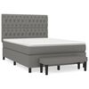 vidaXL Boxspring posteľ s matracom tmavosiv&aacute; 140x190 cm l&aacute;tka
