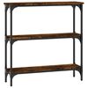 vidaXL Konzolov&yacute; stol&iacute;k dymov&yacute; dub 75x22,5x75 cm kompozitn&eacute; drevo