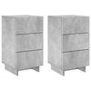 vidaXL Nočn&yacute; stol&iacute;k 2 pcs Bet&oacute;novo siv&aacute; 33,5 x 34,5 x 60 cm