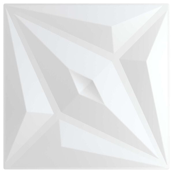 vidaXL N&aacute;stenn&eacute; panely Hviezda 12 pcs Biely Star 50 x 50 cm XPS Pena