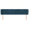 vidaXL Čelo postele so z&aacute;hybmi tmavomodr&aacute; 163x23x78/88 cm zamat
