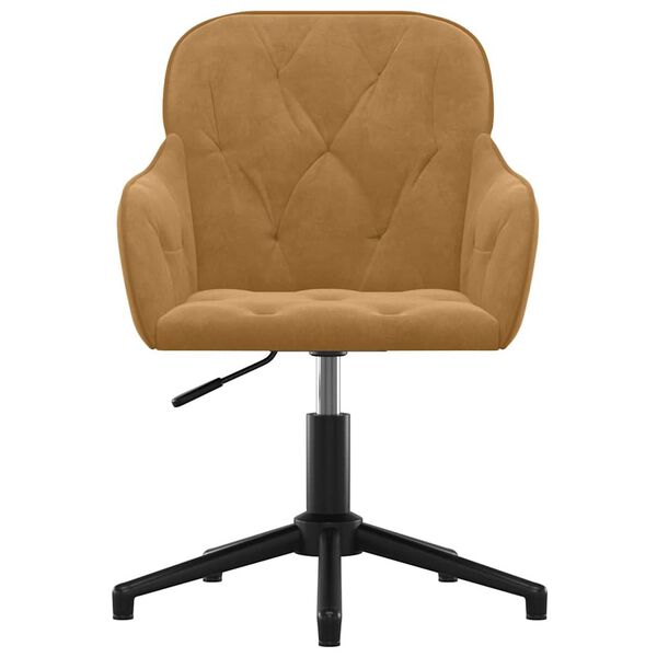 vidaXL Otočn&aacute; kancel&aacute;rska stolička hned&aacute; zamatov&aacute;