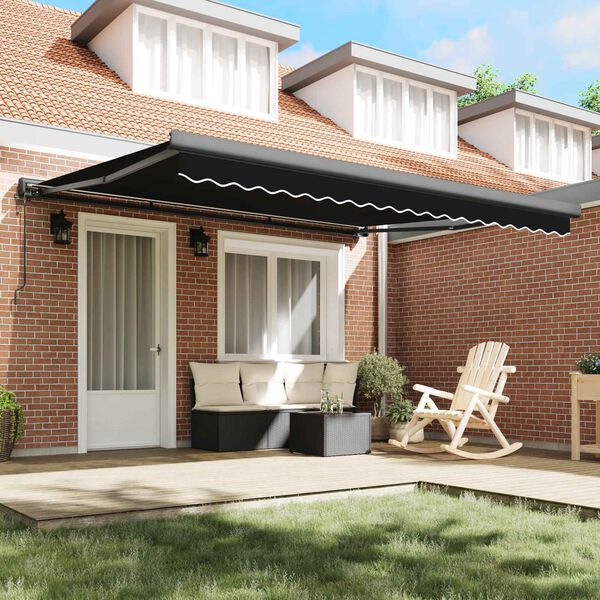 vidaXL Mark&iacute;za Čierna 400 &times; 300 cm Polyester a hlin&iacute;k