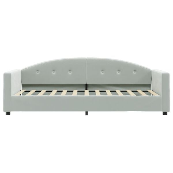 vidaXL Denná posteľ s matracom svetlosivá 80x200 cm zamat