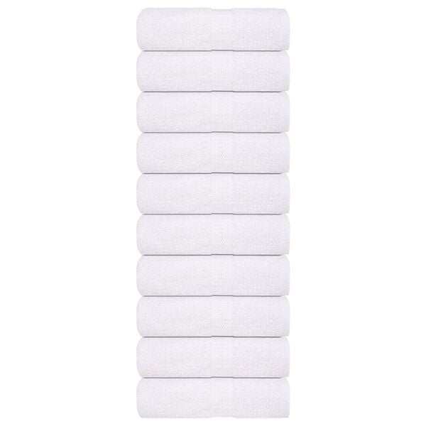 vidaXL Uteráky pre hostí FROGN 10 ks biele 30x50 cm 360 g/m²