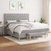 vidaXL Boxspring posteľ s matracom svetlosiv&aacute; 100x200 cm l&aacute;tka