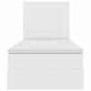 vidaXL &Uacute;ložn&aacute; posteľ s matracmi Čist&aacute; biela 90 x 190 cm Umel&aacute; koža