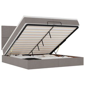 vidaXL Osmansk&yacute; r&aacute;m postele s matracmi sivohned&aacute; 200x200 cm l&aacute;tka