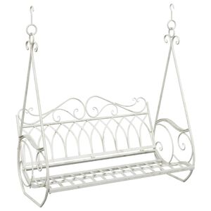 vidaXL Hojdac&iacute; st&ocirc;l Oceľ 112 x 60 x 126,5 cm Antick&aacute; biela