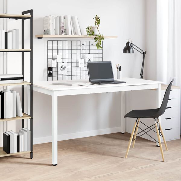 vidaXL Jed&aacute;lensk&yacute; st&ocirc;l Biela 140 x 80 x 75 cm Mas&iacute;vne borovicov&eacute; drevo