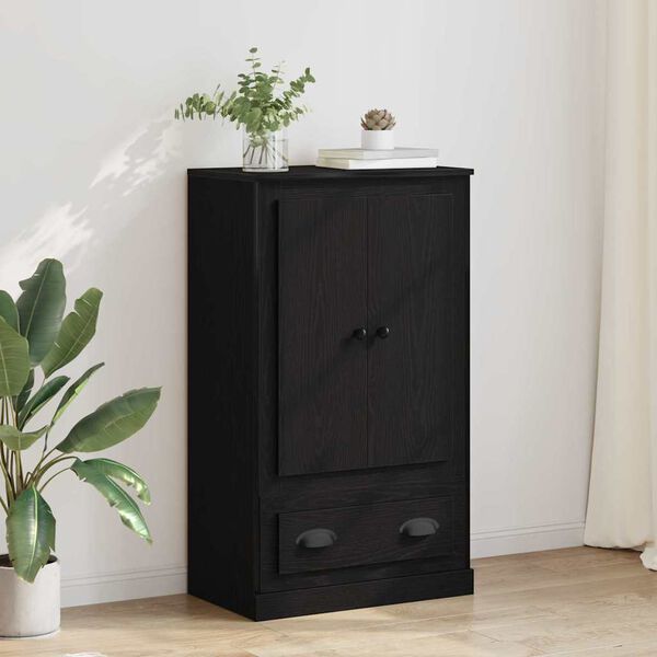 vidaXL Highboard Čierny dub 60 x 35,5 x 103,5 cm Kompozitn&eacute; drevo