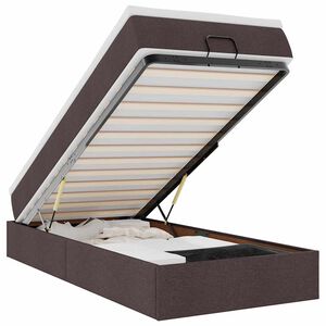 vidaXL Osmansk&yacute; r&aacute;m postele s matracom tmavohned&aacute; 90x200 cm l&aacute;tka