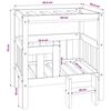 vidaXL Posteľ pre psa biela 65,5x50,5x70 cm borovicov&yacute; mas&iacute;v